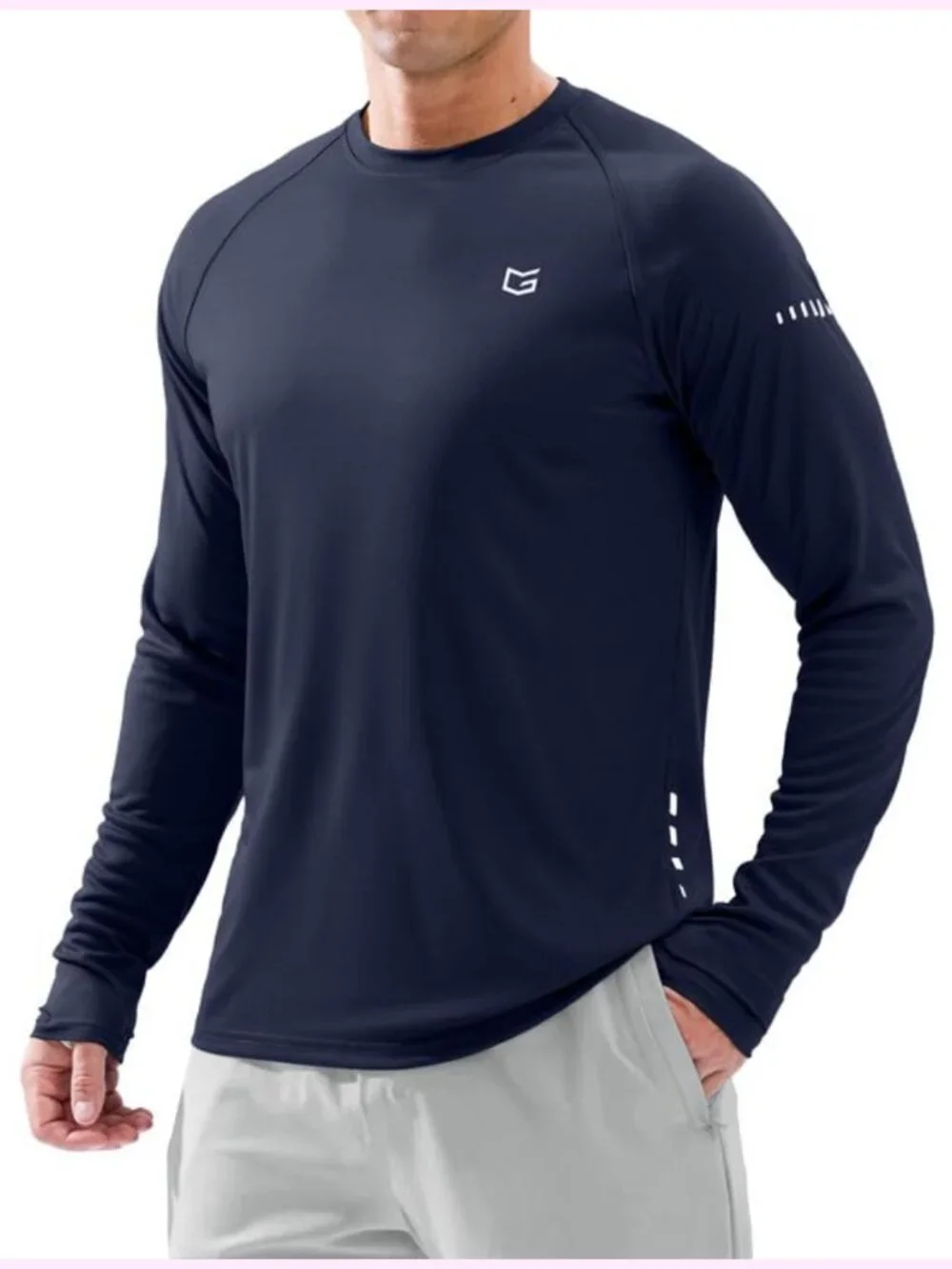 Men's UPF 50+ Long Sleeve Rash Guard Sun Shirt